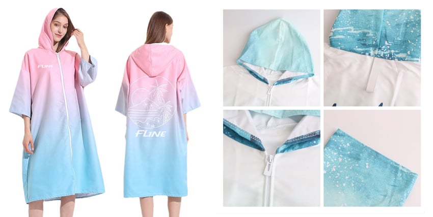 100 Microfibre Sublimation Hooded Change Towel with Zip