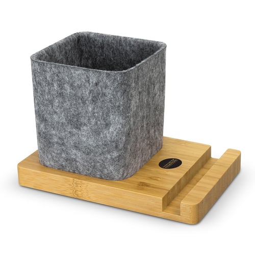 Bamboo Phone Stand Desk Caddy (1)