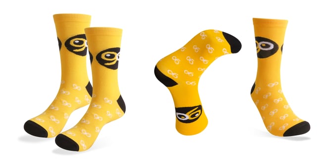 Crew Custom Pattern Woven Bamboo Socks