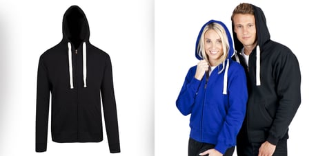 Mens Brushed Heavy Zip Fleece Hoodie-1