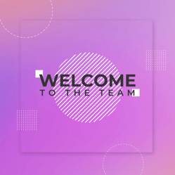 Pink Gradient Welcome to the Team Instagram Post
