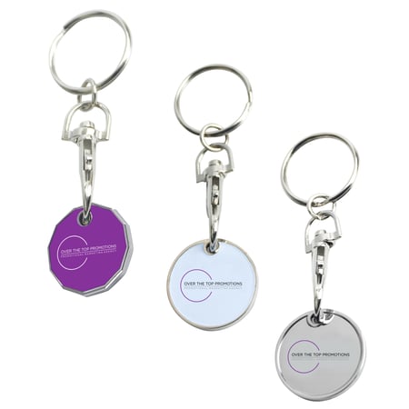 Printed Trolley Coin Keyring